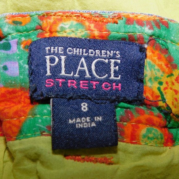 Chidrens Place Girls 8 Denim Multicolor Floral Boho Flowing Skirt - Picture 4 of 11